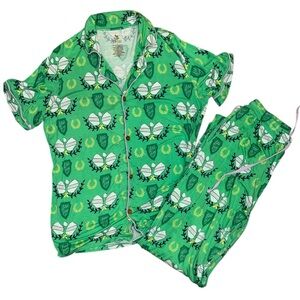 KIKI+ LULU Women's Pajama Set, In A Pickle (Ball), soft bamboo, pickleball Sz L​